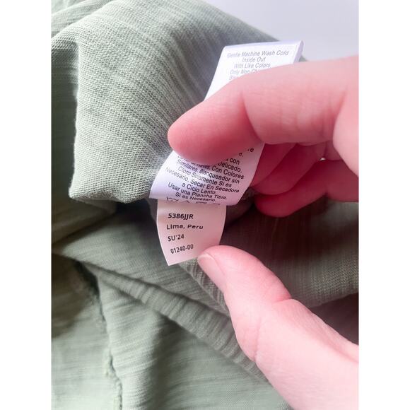 Women's Nation LTD Green Square Neck Cotton Mini Dress Size Small - Picture 8 of 9